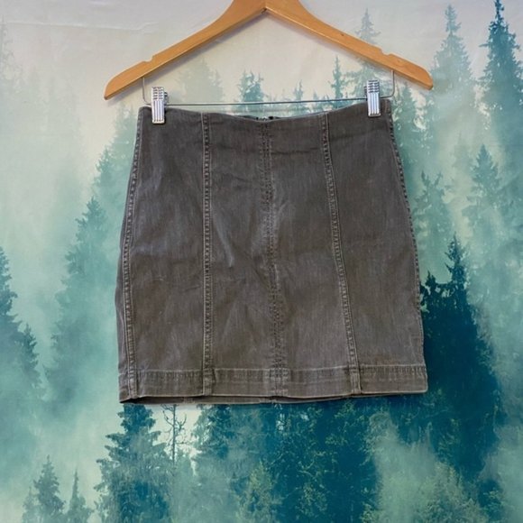 Free People Grey Denim Skirt - Picture 1 of 3